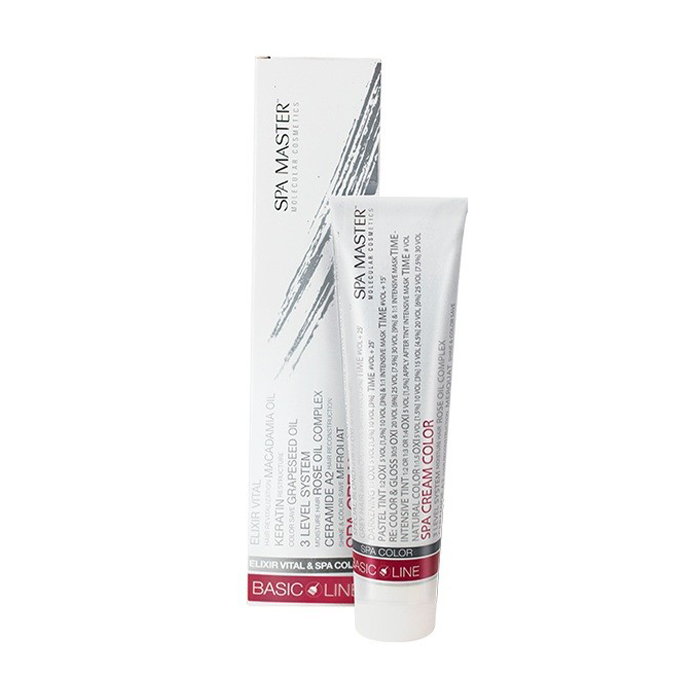 Перманентна крем-фарба для волосся Spa Master Basic Line Spa Cream Color 77/44СС Інтенсивний мідний блонд, 100 мл